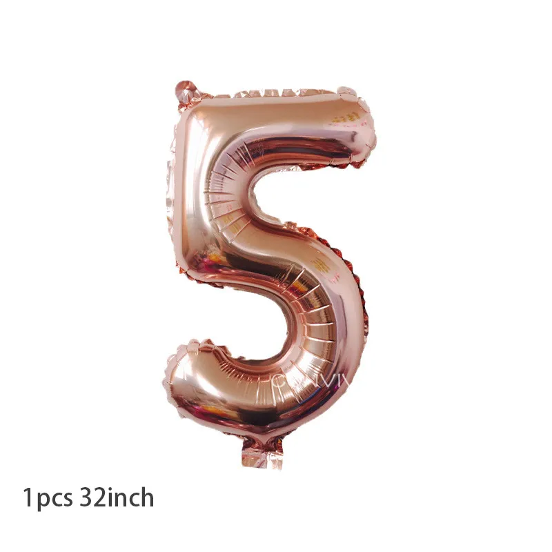 Rose gold-32inch-5 Розовое золото воздушный шар "Конфетти" комплект Фольга Star воздушные шары с дизайном «сердце» Свадебная вечеринка Декор шары из латекса для Одежда для свадьбы, дня рождения украшения - Цвет: Rose gold-32inch-5