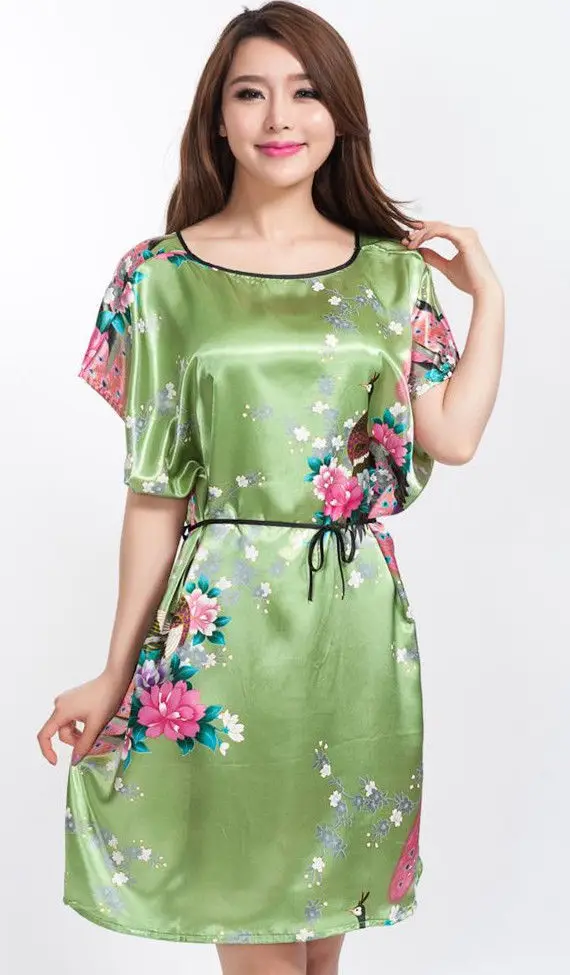 Новинка хит продаж Модный женский летний халат китайское женское шелковое