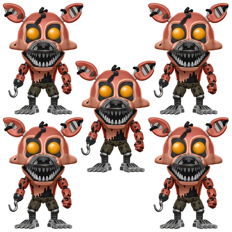 Five Nights At Freddy's» «пять ночей у Фредди 5 шт./компл. фигурку аниме ПВХ Куклы с рисунком персонажей из игры «пять ночей в Фредди» кукол с принтом "Кошмар Бонни и Чика Фокси» из мультфильма для мальчика, с принтом Фредди 5 Fazbear медведь игрушки - Цвет: 5PCS