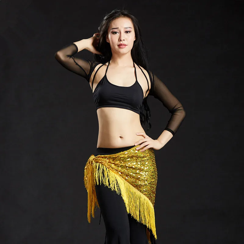 Женский шарф с кисточками блестками для танца живота|Танец живота| |