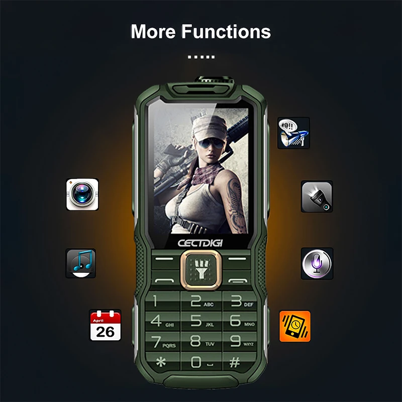 Фонарик с двумя Sim картами 15800 мАч Cectdigi T9900|Смартфоны| |