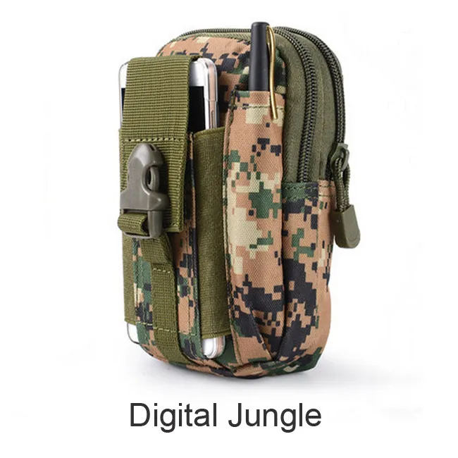 Jungle Digital Универсальная Многофункциональная походная тактическая кобура Военная Molle сумка с поясом на бедра и талию кошелек сотовый Чехол для телефона - Цвет: Jungle Digital