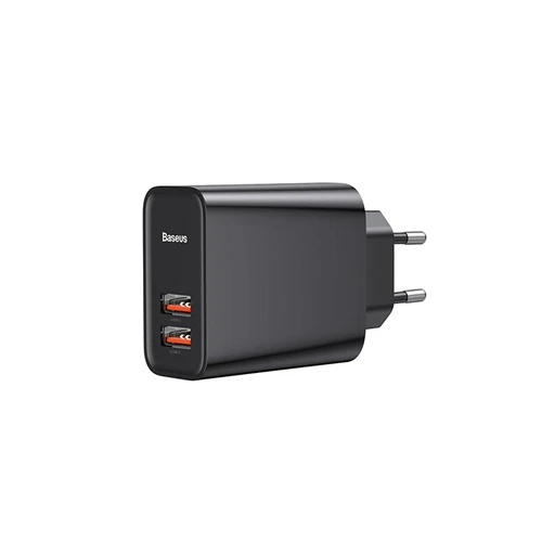 Baseus Quick Charge 4,0 3,0 30 Вт USB зарядное устройство для huawei PD быстрое зарядное устройство для Xiaomi mi 9 mi 9 Dual USB зарядное устройство для iPhone X XR XS - Тип штекера: Black EU 2USB