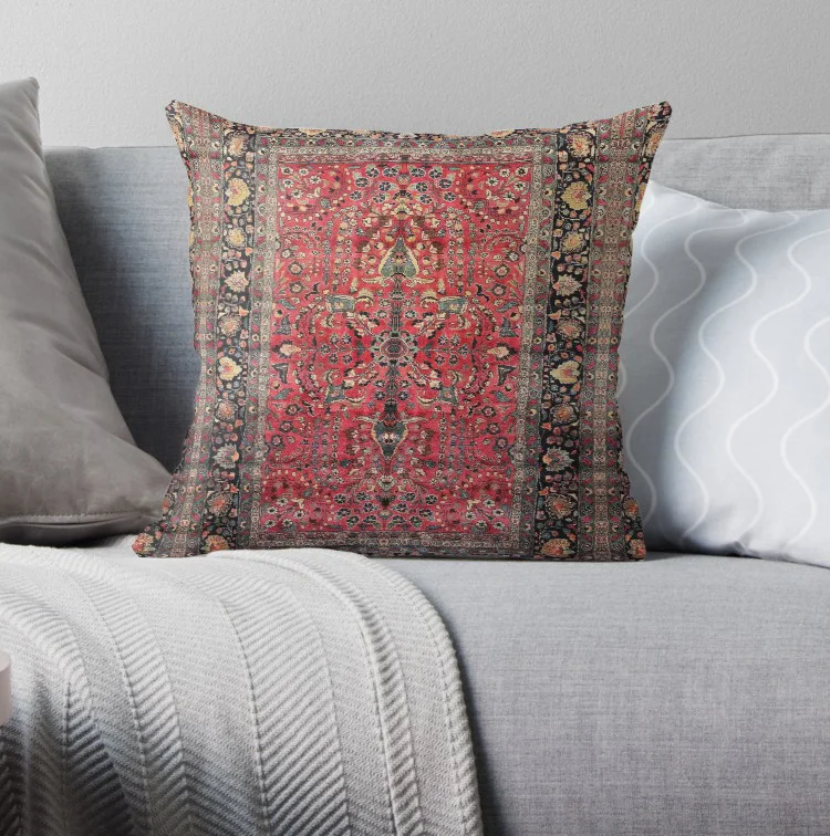 Античный персидский красный ковер наволочки Чехлы узор скандинавский Чехол