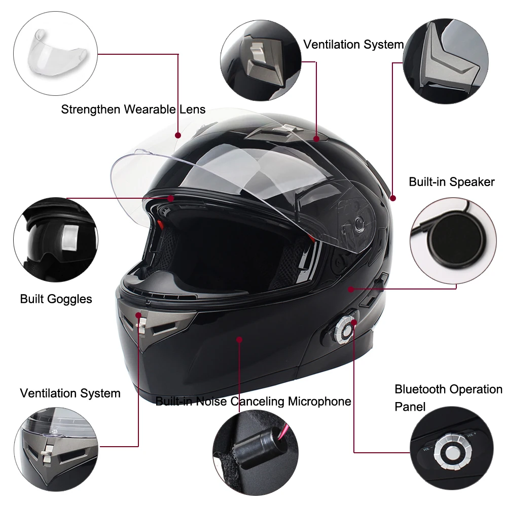 Новое поступление BM2-S! Смарт мотоцикл Bluetooth шлем домофон встроенный BT Переговорная система с FM радио 500 м для 3 гонщиков