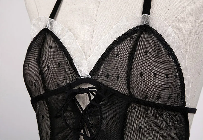 Женское нижнее белье сексуальное эротическое горничной Сексуальные Костюмы для