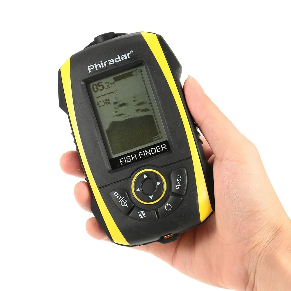 Портативный рыболокатор с ЖК дисплеем сонар датчик эхолот сигнализацией
