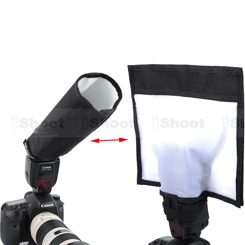 

25x28cm Multifuctional Foldable Reflector/Reflective Speedlite Snoot/Closed Flash Softbox Diffuser for Canon Nikon Pentax Metz