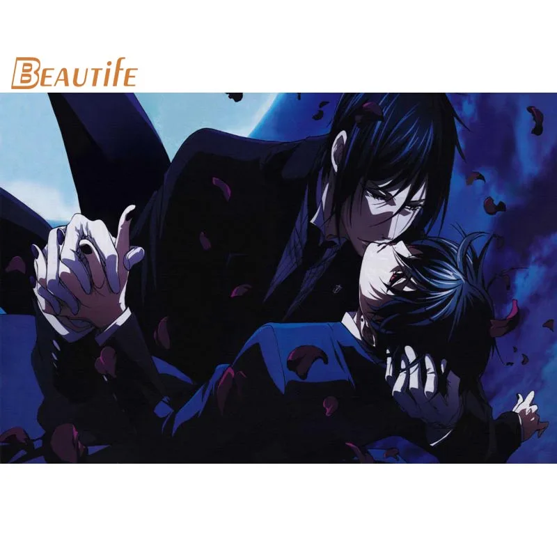 Custom Black Butler Silk Fabric poster Home Decoration Wall Art New Cloth wall print | Дом и сад