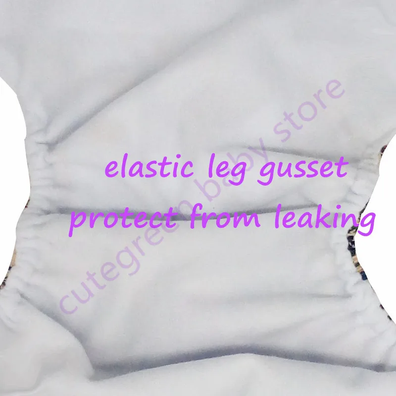 [Милый зеленый] водонепроницаемые детские подгузники для младенцев Тканевые