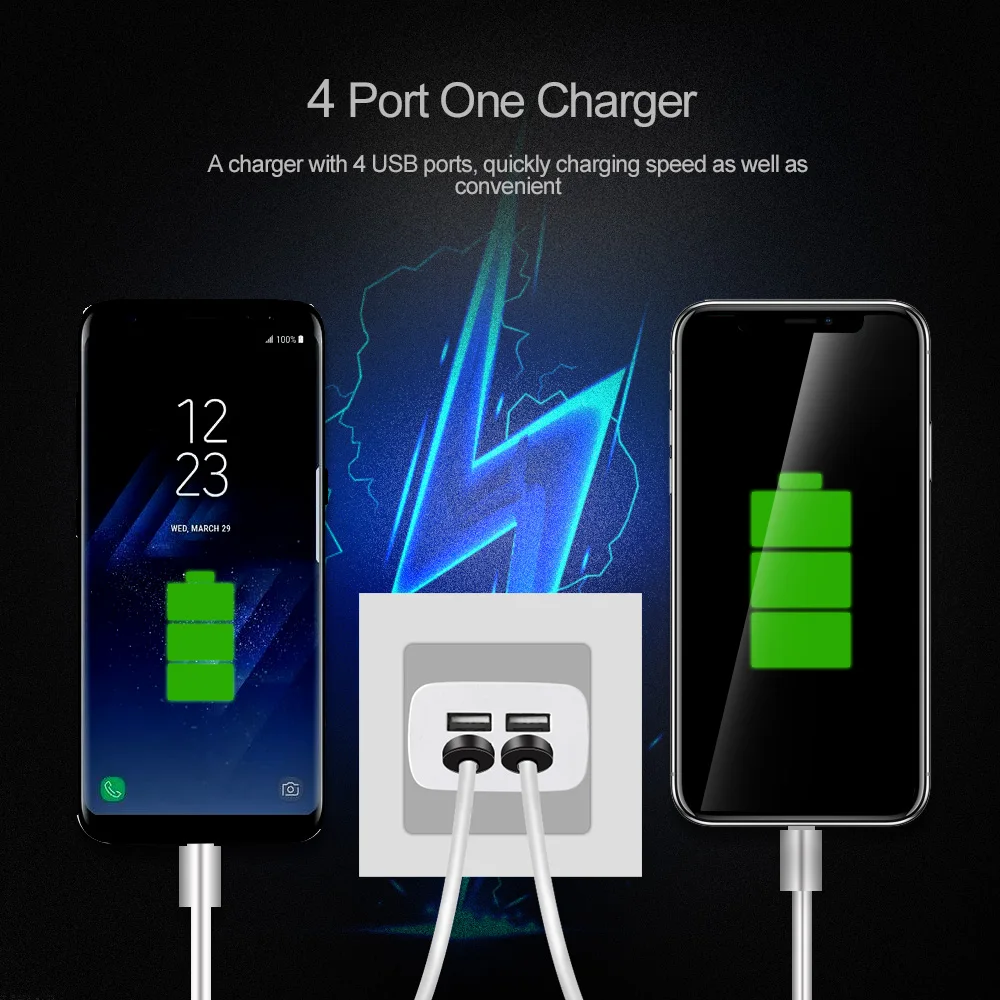 Зарядное устройство для мобильного телефона s 5V2A для Apple iphone 7 8 samsung eu us plug 2 порта светодиодный usb-адаптер для huawei xiaomi зарядное устройство