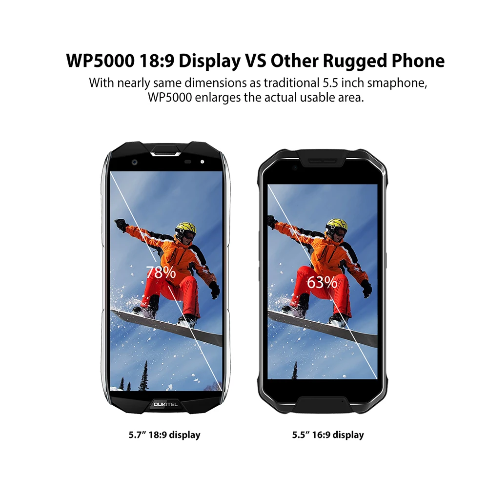OUKITEL WP5000 смартфон IP68 Водонепроницаемый Android 7,1 Helio P25 Восьмиядерный 6 ГБ ОЗУ 64 Гб ПЗУ 5200 мАч 9 В/2 а мобильный телефон зеленый