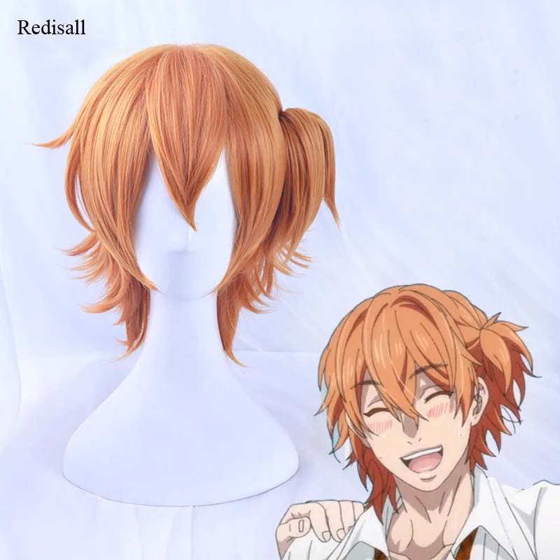 

Yarichin Bitch-bu Kyousuke Yaguchi Orange headwear Cosplay Halloween adult unisex for Adult Base+ Clip Role Playing unisex