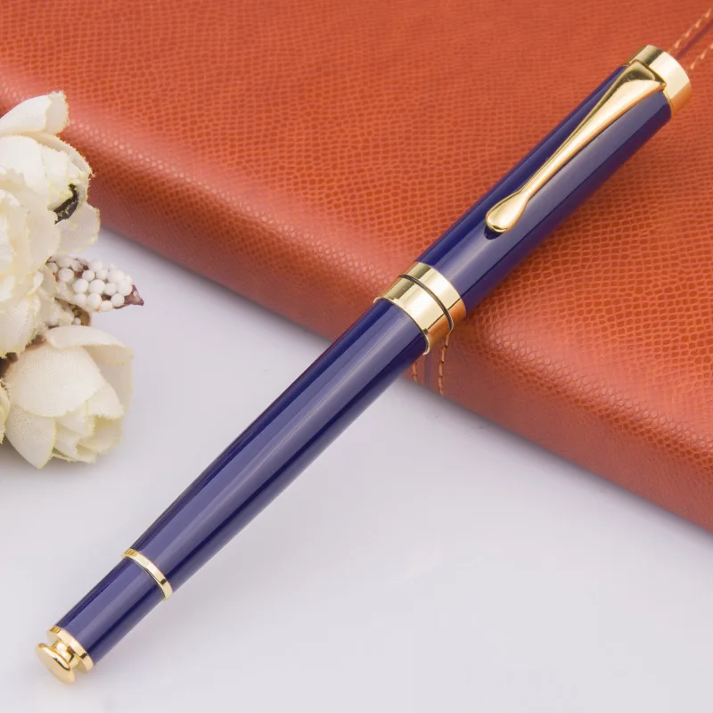 Blue 1Pcs Металлический шариковая ручка Роскошные Высокое качество Бизнес прополка Письменные ручки персонализированный пользовательский логотип офиса школы аксессуар - Цвет: Blue 1Pcs