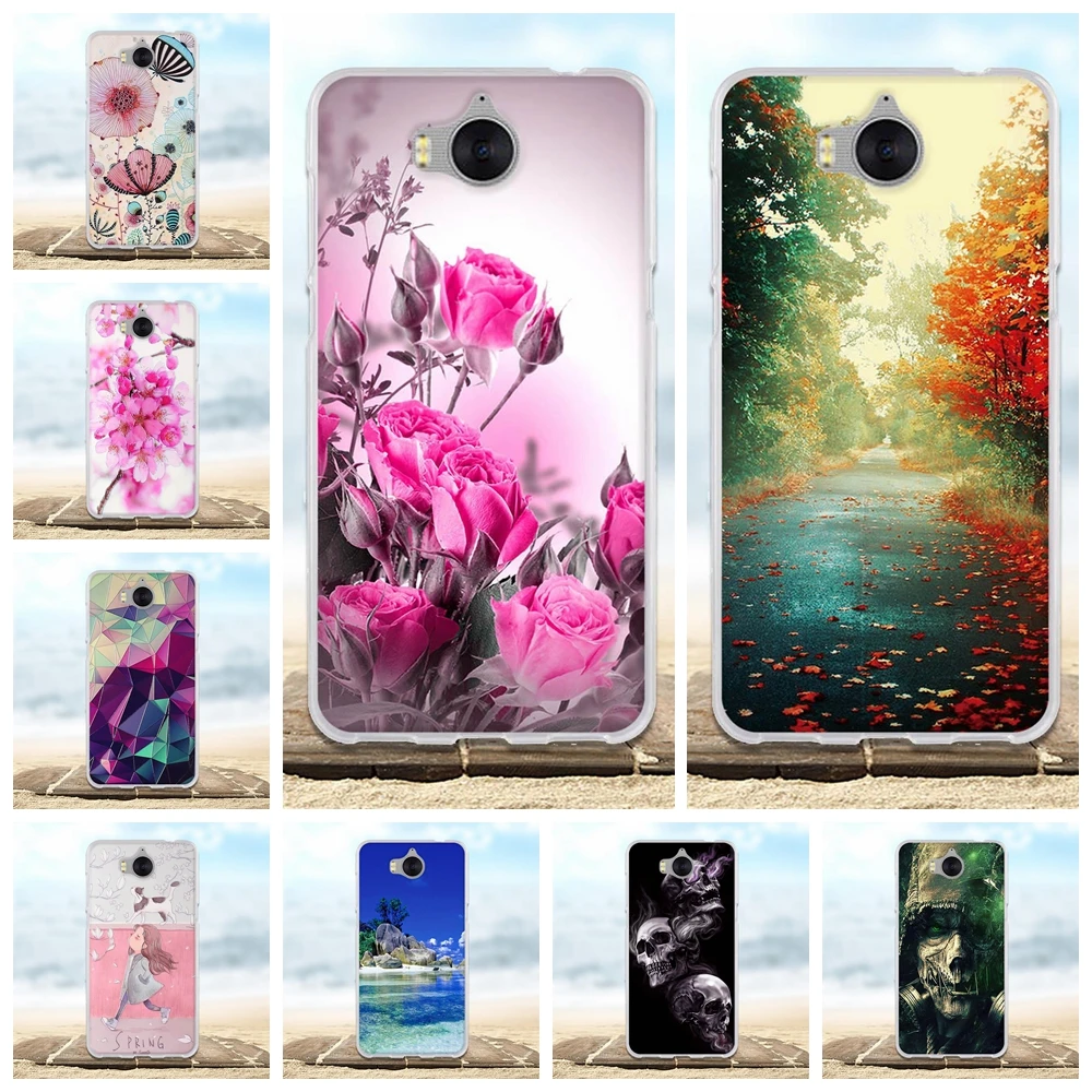 Для Huawei Y5 2017 чехол Роскошный мягкий Силиконовый ТПУ Fundas Coque для Y6 телефона 3D