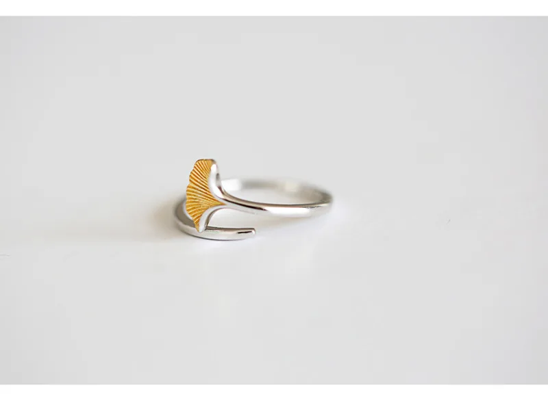 Маргариток Новое поступление чистого серебра 925 пробы серебро листьев гинкго