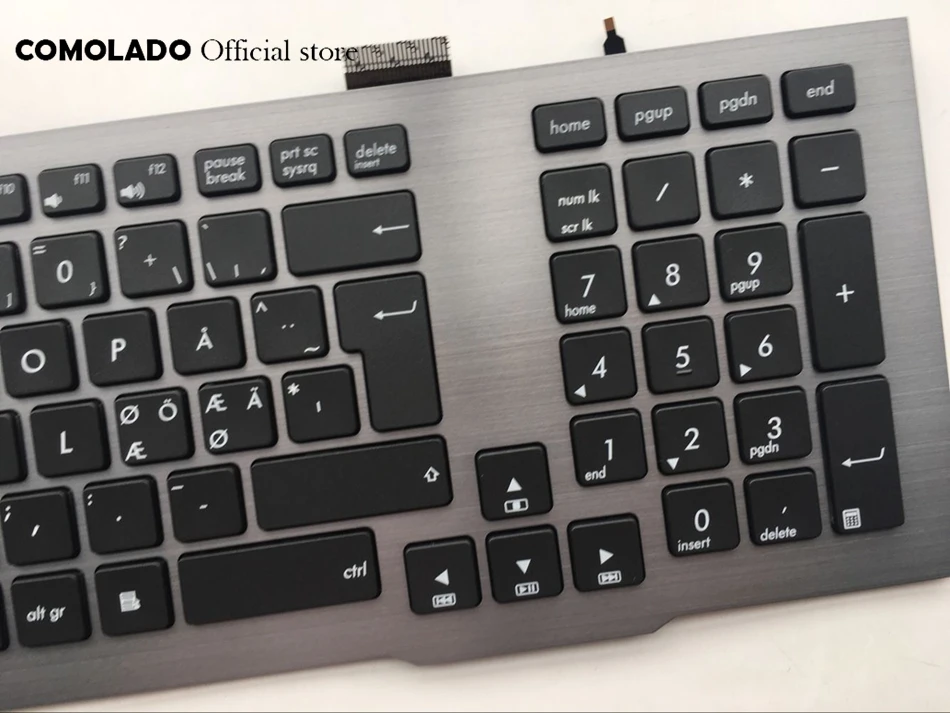 ND Nordic клавиатура с подсветкой для Asus 0KN0-MB2ND11 G75 G75VW G75VX G75VM с Рамка для ноутбука клавиатура ND раскладка клавиатуры