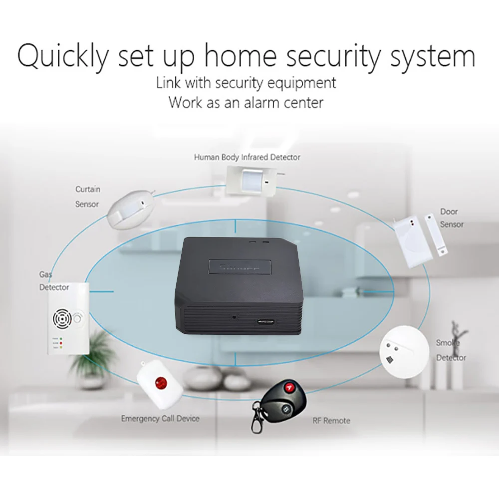 SONOFF Bridge RF Wi Fi 433 МГц с датчиком движения беспроводной детектор PIR2 RIR DW1 пульт