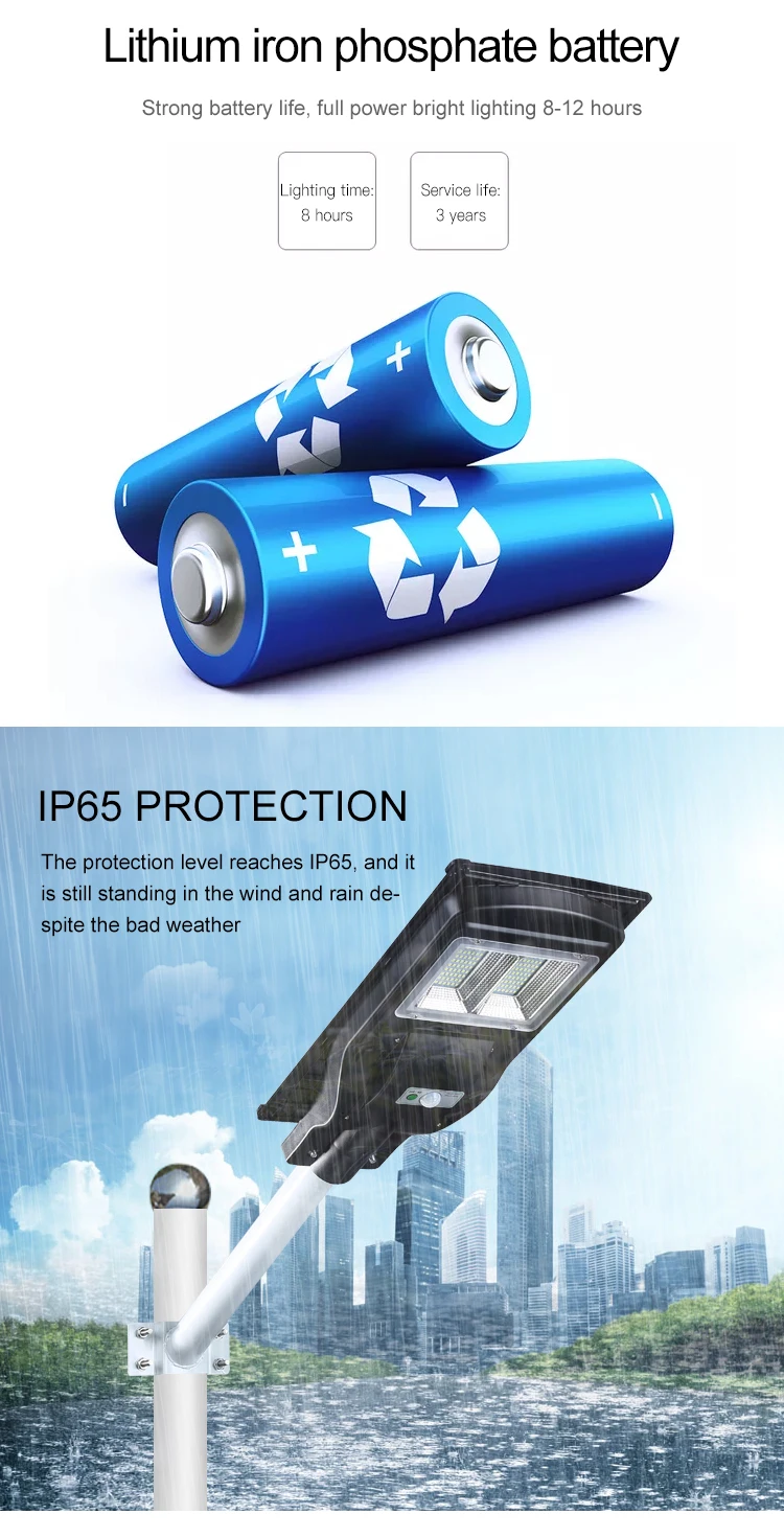 Высокий люмен Водонепроницаемый ip65 40 Вт 80 Вт интегрированный все в одном светодиодный уличный фонарь на солнечной батарее