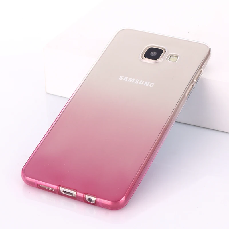 Чехол для телефона Samsung Galaxy A3 A310 A5 A510 A510F A7 A710 Прозрачный градиентный цвет Дизайн ТПУ силиконовый чехол для телефона
