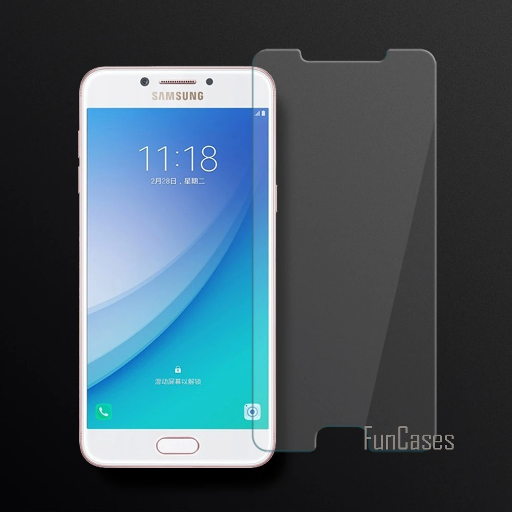 Полное покрытие закаленное стекло для Samsung Galaxy C5 Pro защитная пленка 2.5D изогнутый