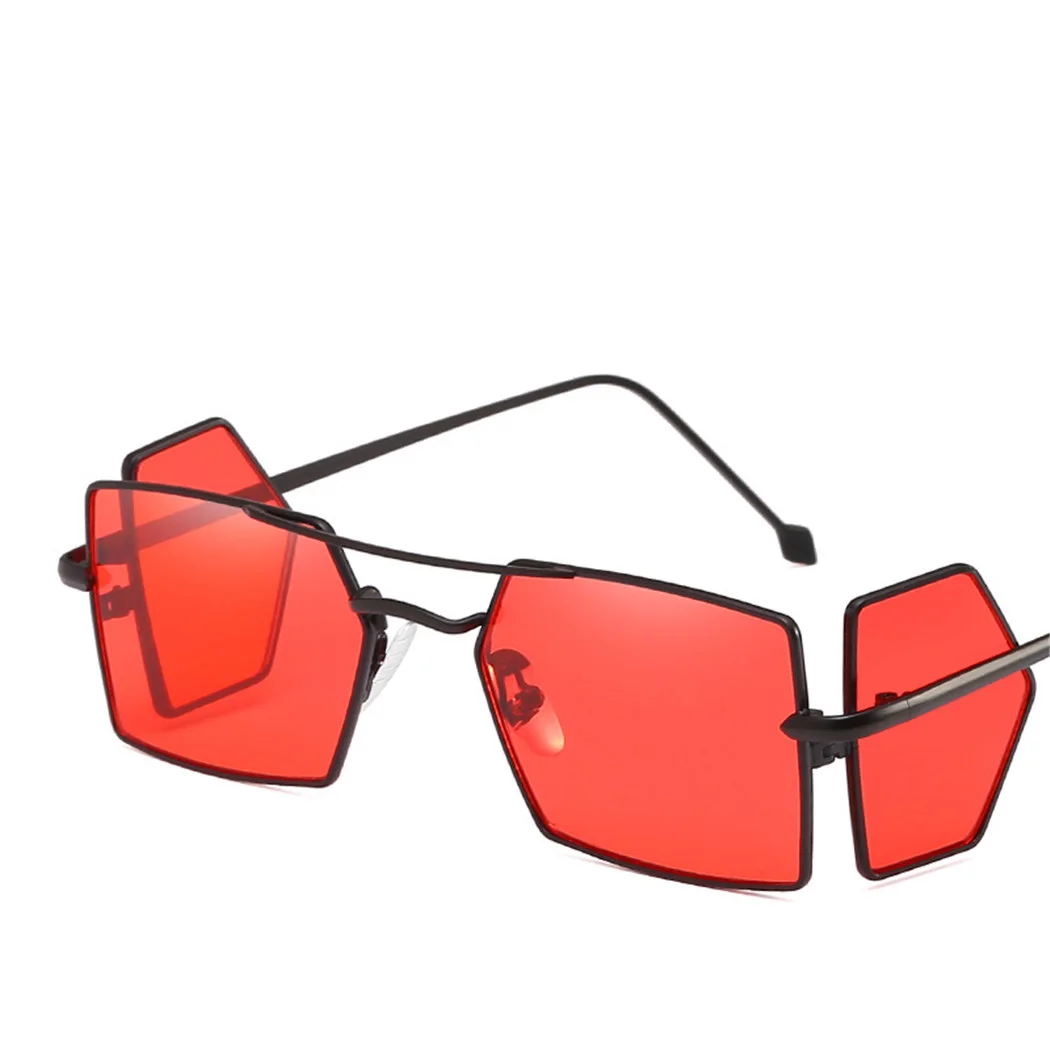 Женские уникальные солнцезащитные очки с четырьмя линзами металлическая оправа