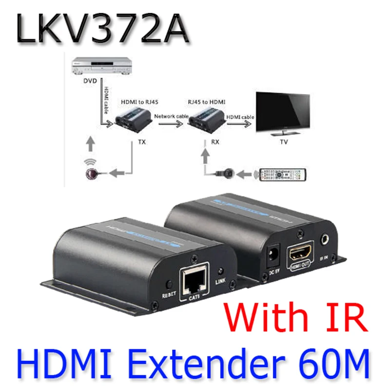LKV372A HDMI 1080P удлинитель с ИК преобразователем до 60 м видео/аудио full HD сигнала по