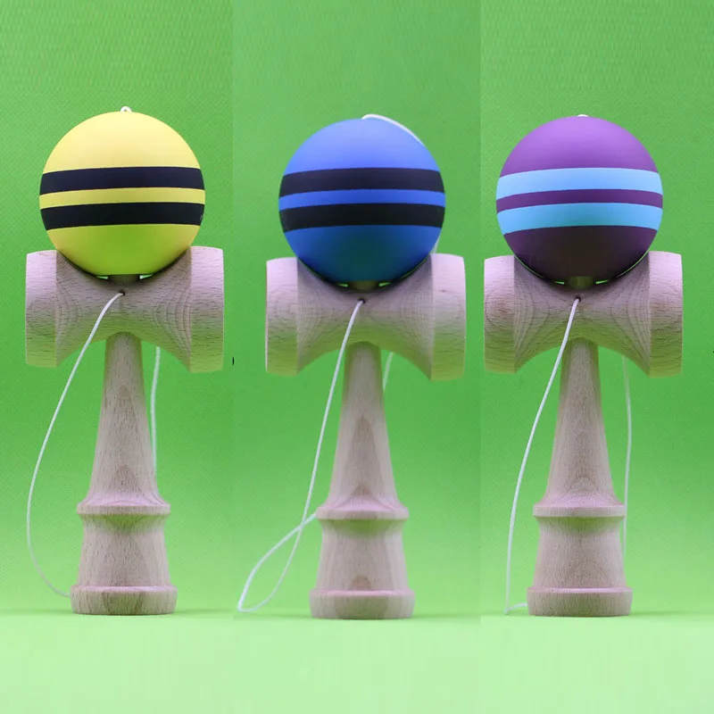 Шелковая резиновая кендама 2 полосы 3 версии на выбор 18 см Kendama Ken 0 22 мм скошенный