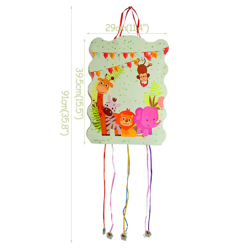 1pcs hanging decor Джунгли день рождения одноразовые столовые приборы Джунгли животных одноразовые тарелки салфетки для стаканчиков сафари Декор детский душ принадлежности - Цвет: 1pcs hanging decor