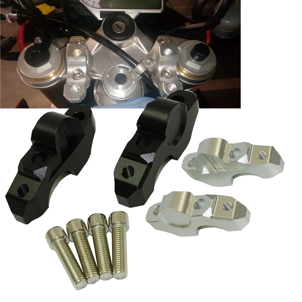 

Motorcycle Handle Bar Clamp Raised Extend Handlebar Mount Riser FOR BMW S1000RR S1000XR