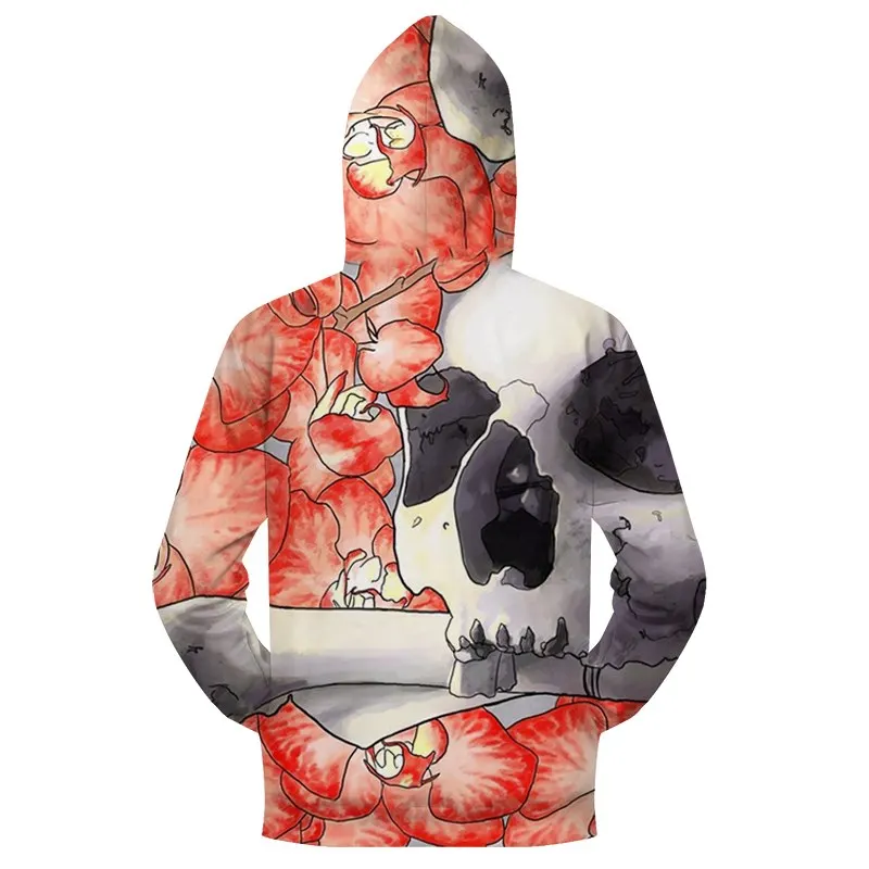 Petal 3D Zip Hoodie Men Skull Sweatshirt Zipper Hoody Groot Tracksuit Pullover Coat Brand Jacket Streatwear DropshipZOOTOPBEAR | Мужская