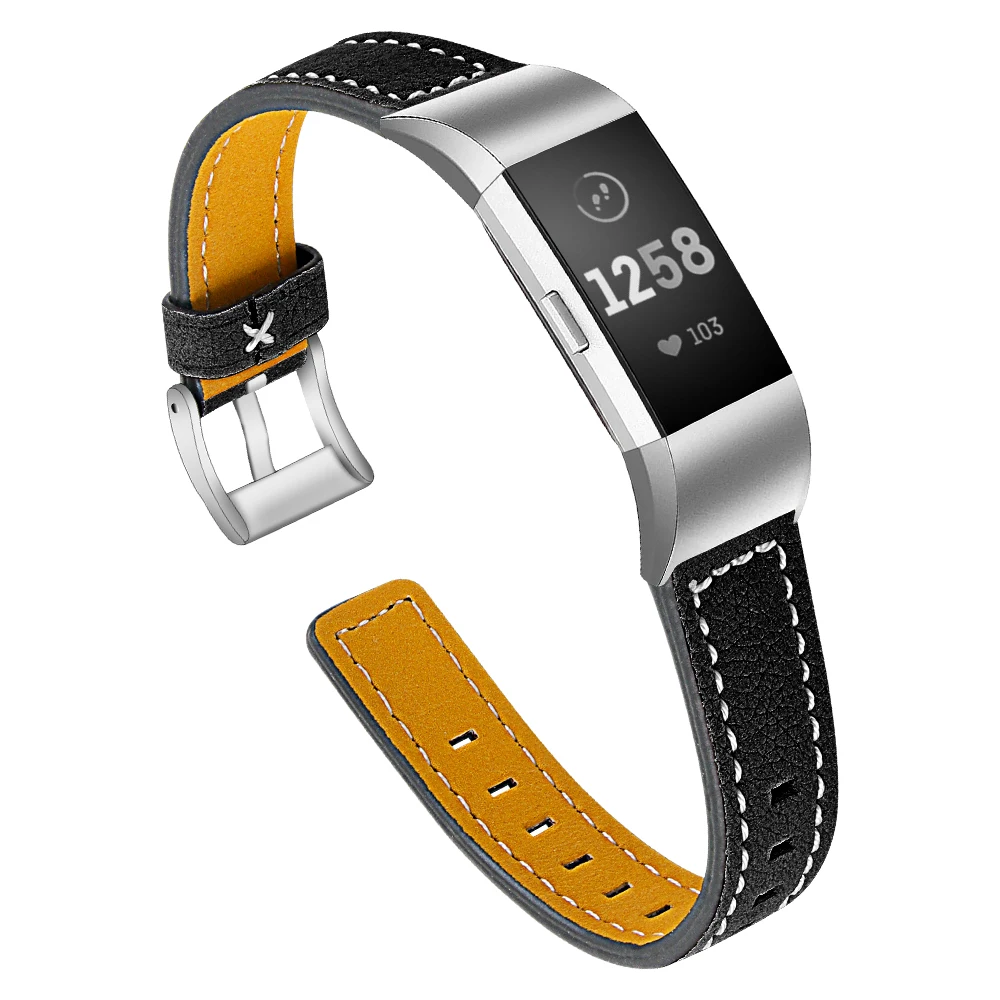 Joyozy кожа сменные ремешки для FitBit charge 2 полосы Сменные Смарт часы Пряжка из нержавеющей стали для зарядки 2 диапазона