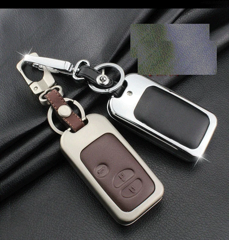 Leather Car Key Case Cover For Toyota Land Cruiser Prado 150 Camry Prius Crown For Subaru 2013 Foreste Outback XV legacy