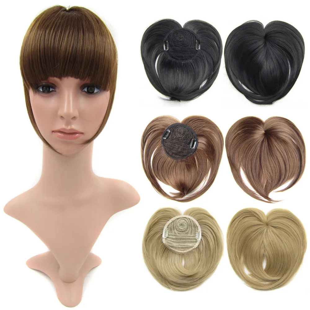 

Clip in on synthetic top closure hair fringe head skin hair bang B7 18 colours available 4pcs/lots