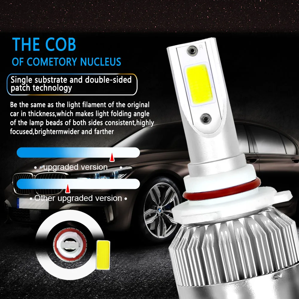 LSLight C6 Автомобильные светодиодные фары H7 H4 светодиодный ные лампы H11 HB3/9005 HB4/9006 H1 H3