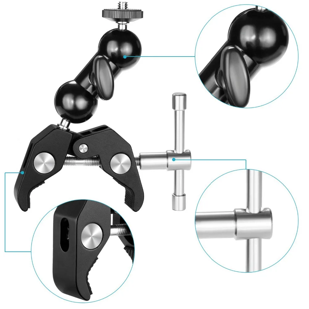 Neewer Cool Ballhead Arm многофункциональный двойной шариковый адаптер для крепления