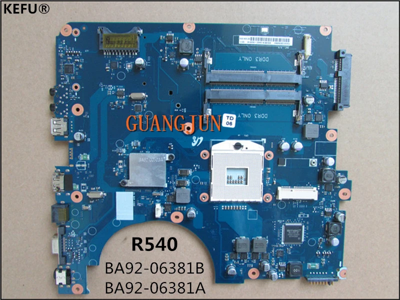 Материнская плата для ноутбука KEFU BA92 06381B 06381A samsung NP R540 R540|laptop motherboard|laptop motherboard for