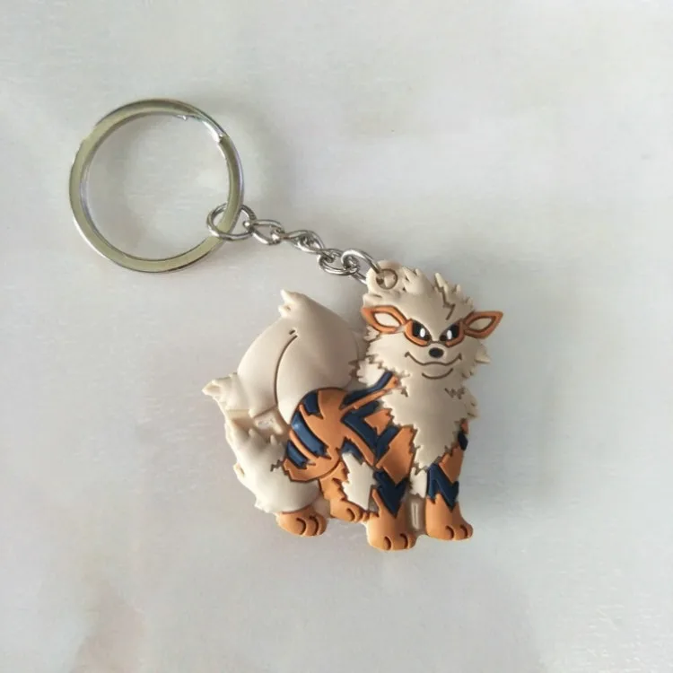 3D мультяшная фигурка Покемон Eevee брелок мягкий силиконовый Карманный Монстры Чаризард брелок для ключей детский брелок для ключей брелок подарок - Цвет: C69