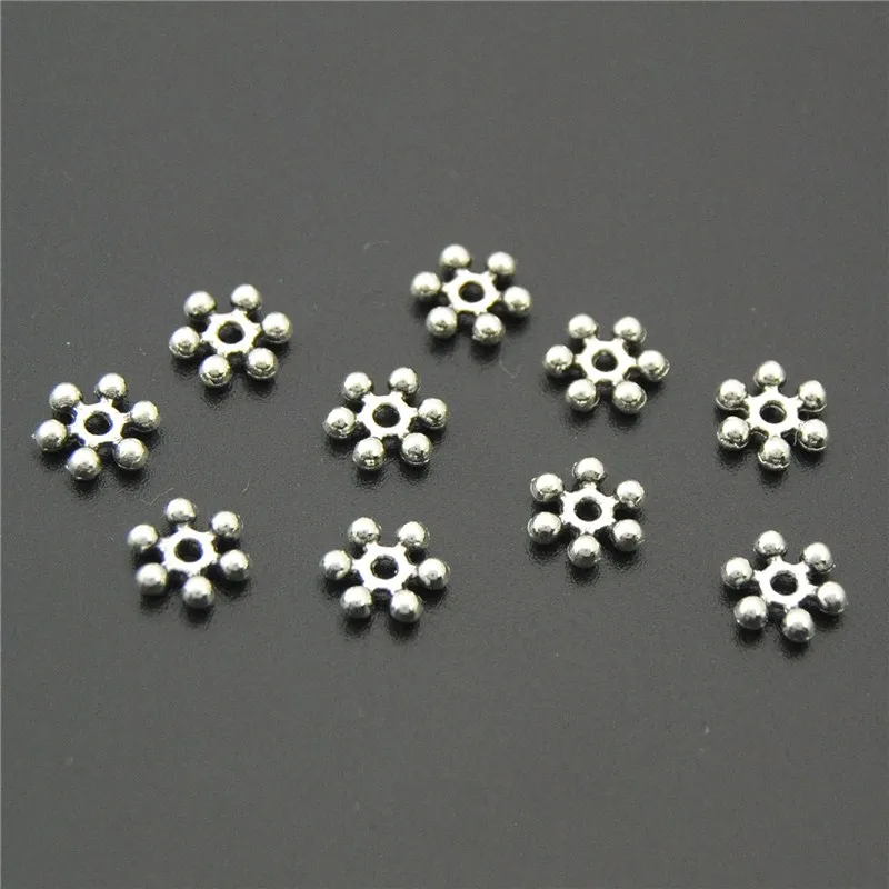 20 шт. серебряные разделители для ожерелья|small hole beads|hole beadsbead spacers |