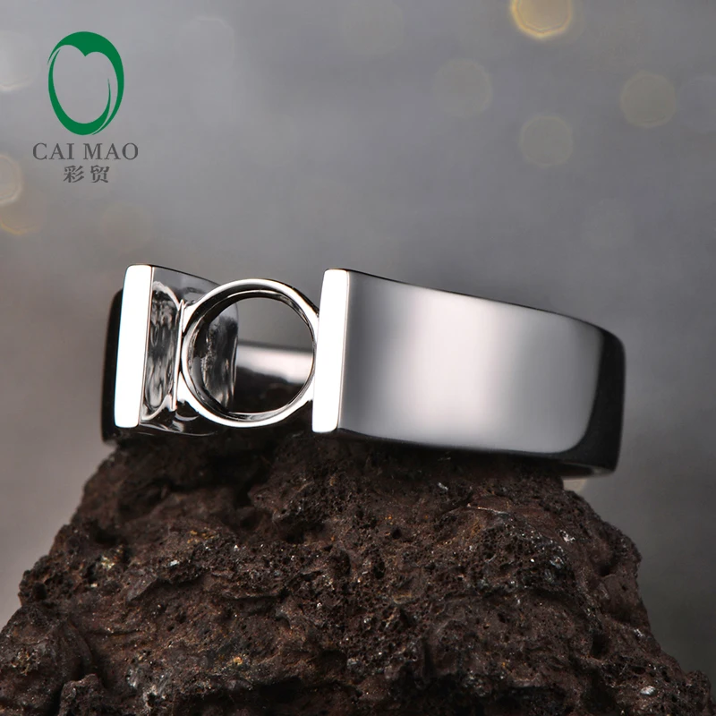 Caimao 6 мм круглая огранка Semi Mount Установочное кольцо 18K Белое Золото Помолвочные