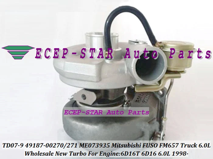 TD07 TD07-9 49187-00271 49187-00270 ME073935 турбокомпрессор с масляным охлаждением для Mitsubishi FUSO FM657