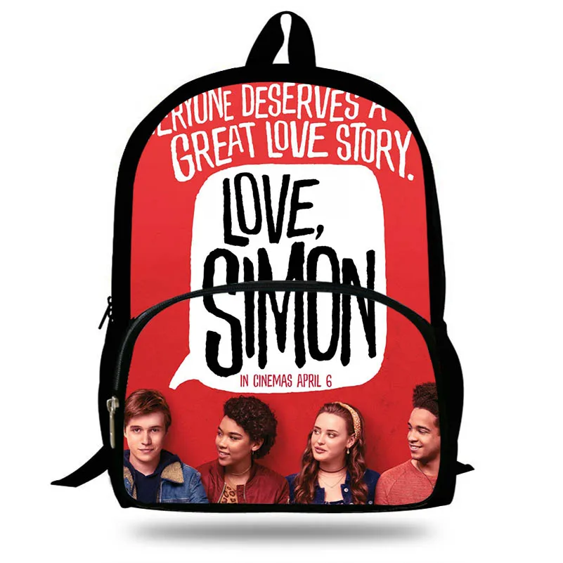 Классический рюкзак с надписью Love Simon для детей школьные сумки мальчиков и