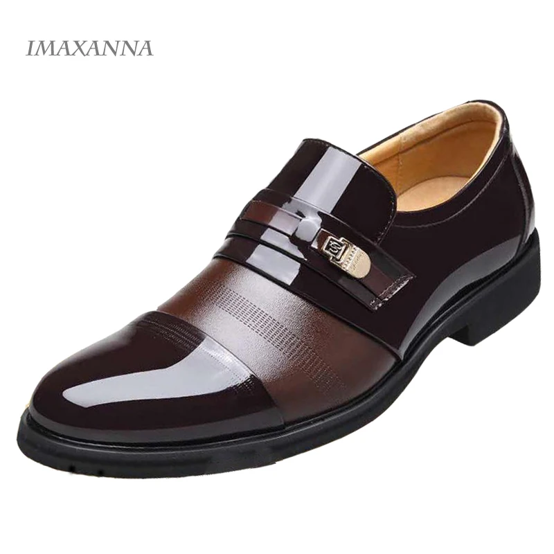 IMAXANNA New 2018 Men Casual Shoes Leather Breathable Holes Luxury Brand Flat Shoes for Men  Plus Size 38-48
