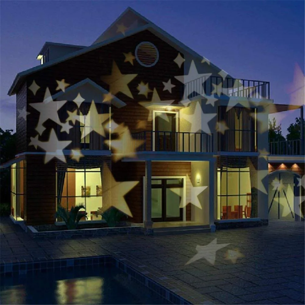 Christmas Projector Light Moving Star Holiday Decorations Outdoor Indoor Decor LED Landscape Projection Spotlight Warm White | Освещение