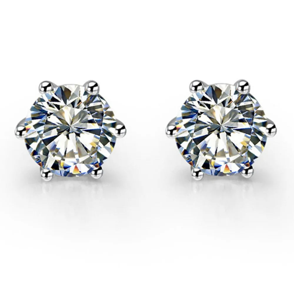 4CT тотальный тест настоящие серьги с муассанитом классический бренд ювелирные изделия для женщин Стерлинговое Серебро Свадебные ювелирные изделия серьги-гвоздики с муассанитом серьги