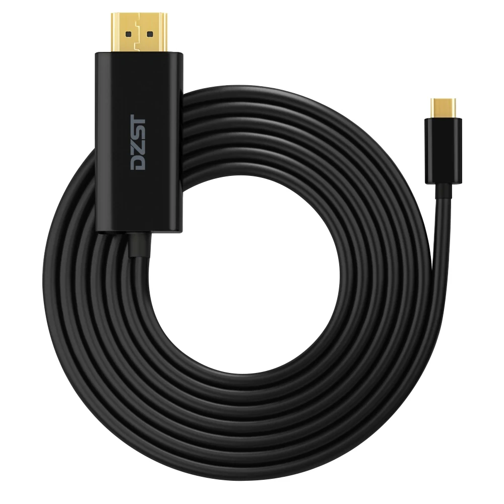 DZLST USB C к HDMI 4K 60Hz Кабель 1 8 M Тип 3 Мужской Для MacBook Pro huawei MateBook ChromeBook samsung S8/S9 |