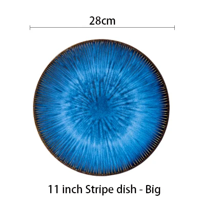 11 inch style 01 Спагетти еда стейк обеденные тарелки керамическая пигментированная грандиозная круглая ложка тарелка и 8,5 дюймов блюдо Роскошная семейная столовая посуда блюда - Цвет: 11 inch style 01