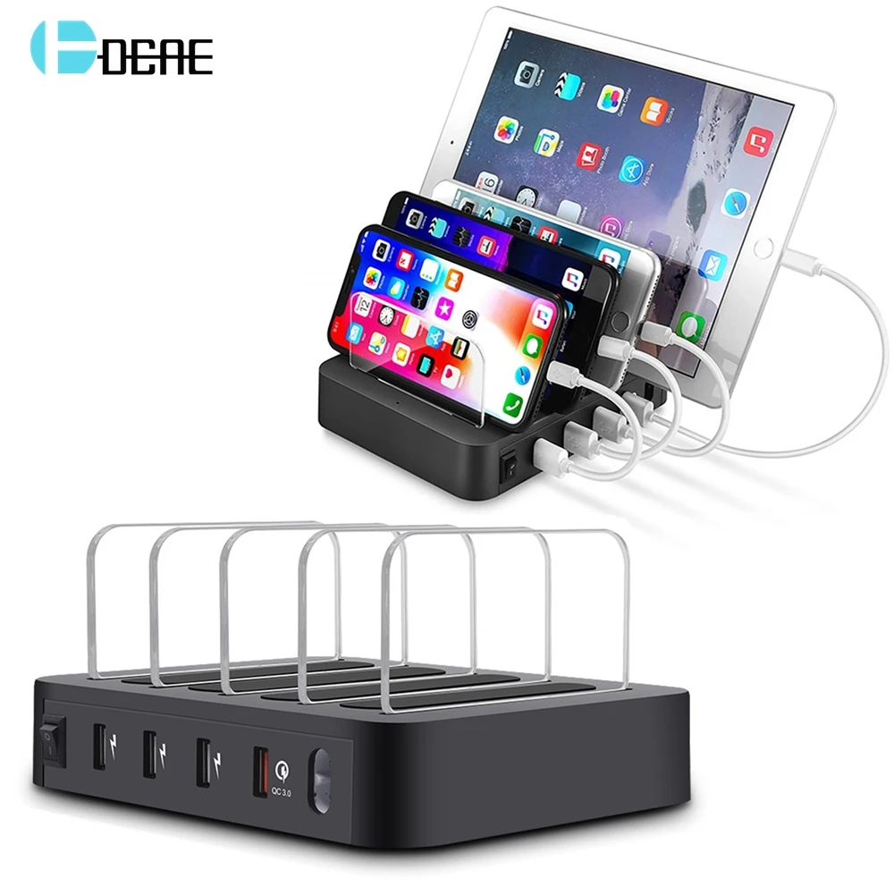 Зарядная Станция DCAE с QC 3 0 док станция для быстрой зарядки органайзер Apple iPhone iPad