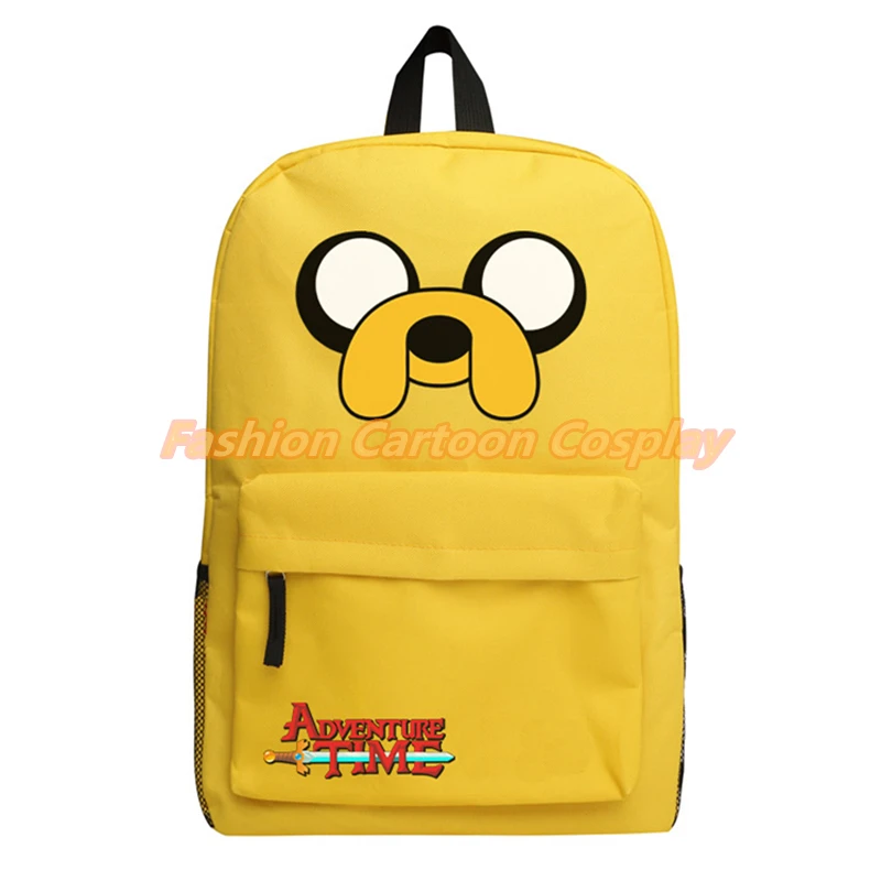 Оригинальный холщовый рюкзак Adventure Time Finn and Jake двухсторонние школьные сумки для