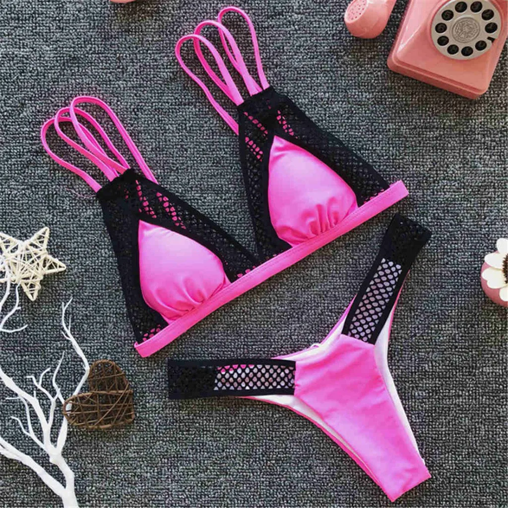 Womail Монокини женский купальник бикини taille hautePush Up Pad Одежда для купания пляжная